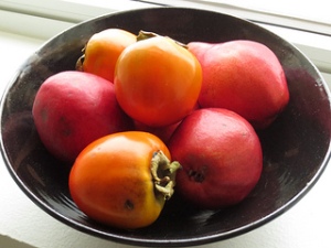 Red Pears & Persimmons
