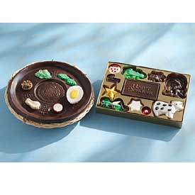 A seder plate made of chocolate you can buy online!